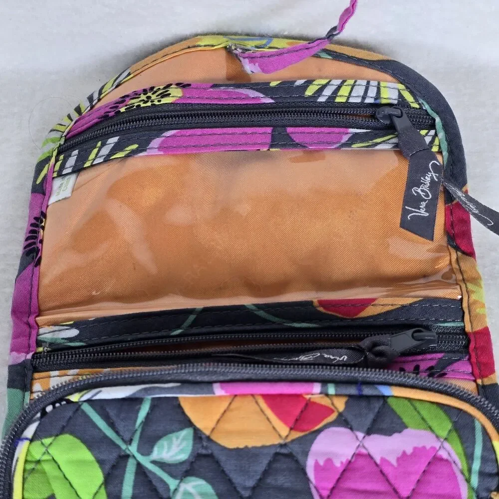 Vera Bradley Makeup Folio Organizer/Travel Case Jazzy Bloom Bifold